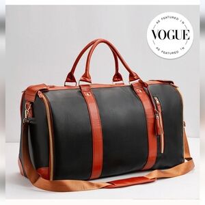 Elegant Black and Brown Travel Bag